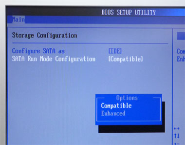 SATA Run Mode Configuration